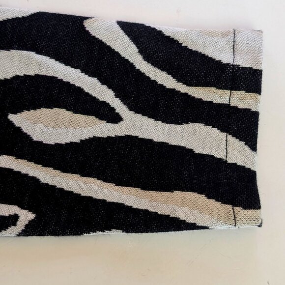 ZARA bodycon MINI DRESS Sz SMALL ZEBRA PRINT LONG SLEEVES made in MOROCCO - Picture 8 of 10